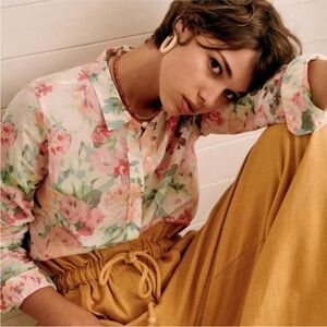 Sezane Pierro Shirt in Romantic Flowers FR36/S